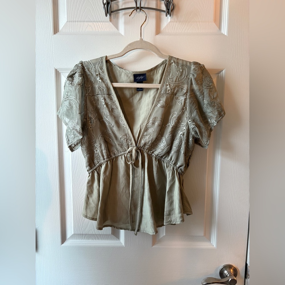 NWOT Daytrip Light Green Blouse
